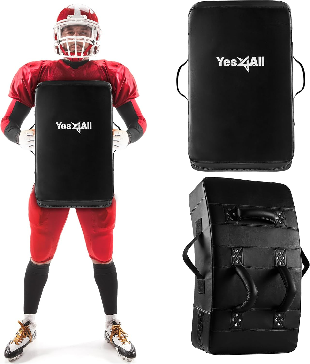 Blocking Pad, Solid Rivets & Durable Leather Shield Pads, American Football. Bas