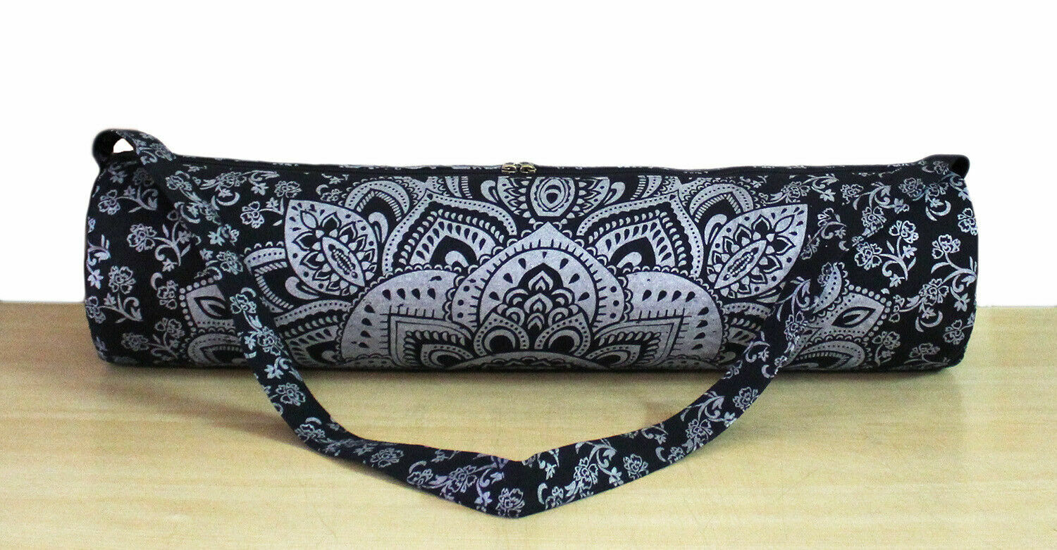Gift Body Unisex Cotton Yoga Mat Bag Full Zip Carrier Gym Bag Shoulder