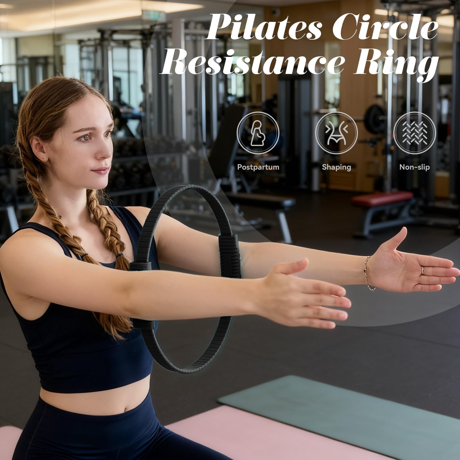 SUBCULTUREPICK Pilates Ring, Silicone Magic Pilates Rings, Lightweight & Dura…