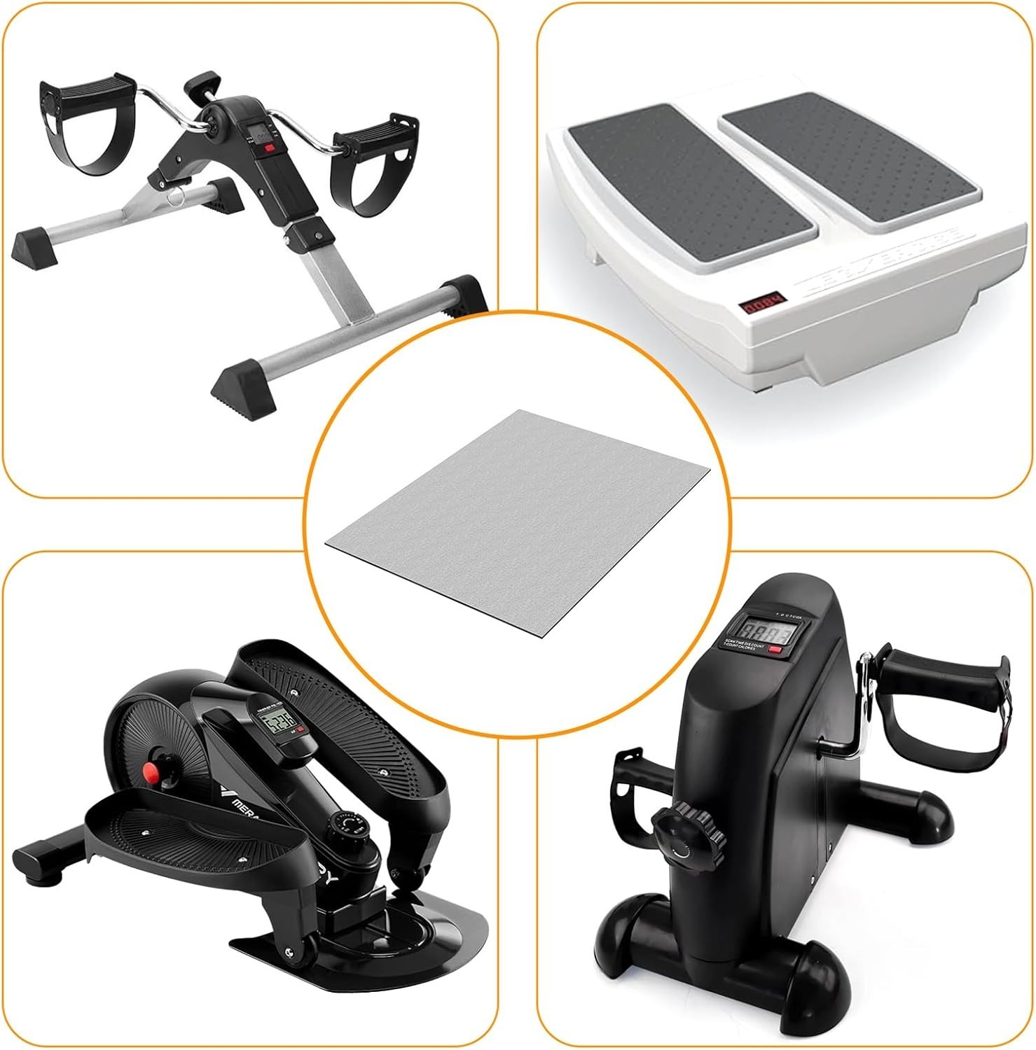 Elliptical Exercise Mat 19.7 x 23.6 – Non-Slip Stability and Protection