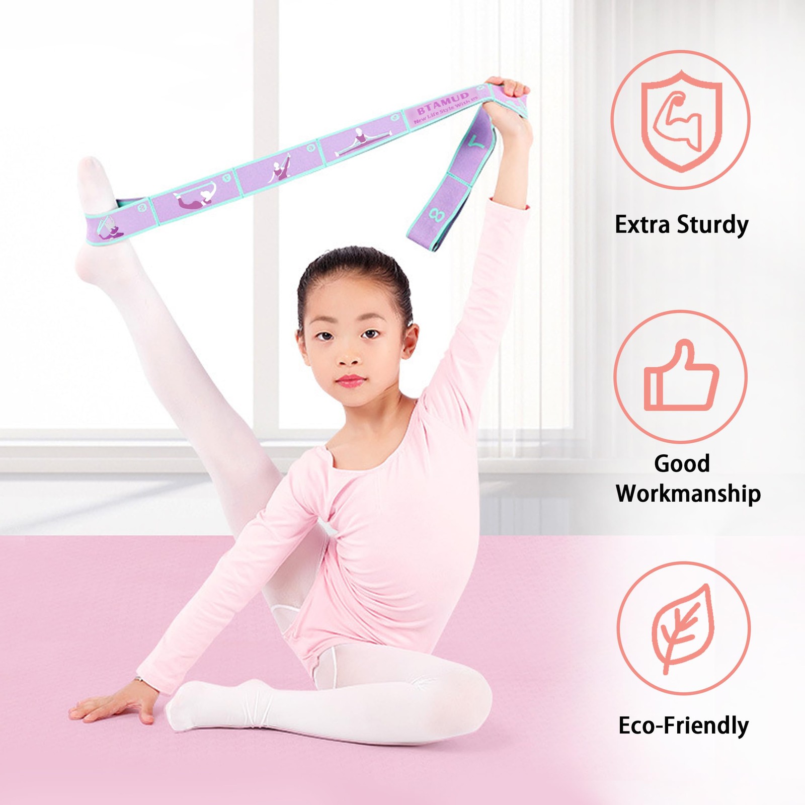 2 PCS Stretch Strap for Kids Dance Elastic Band for Children Gymnastics Stret…