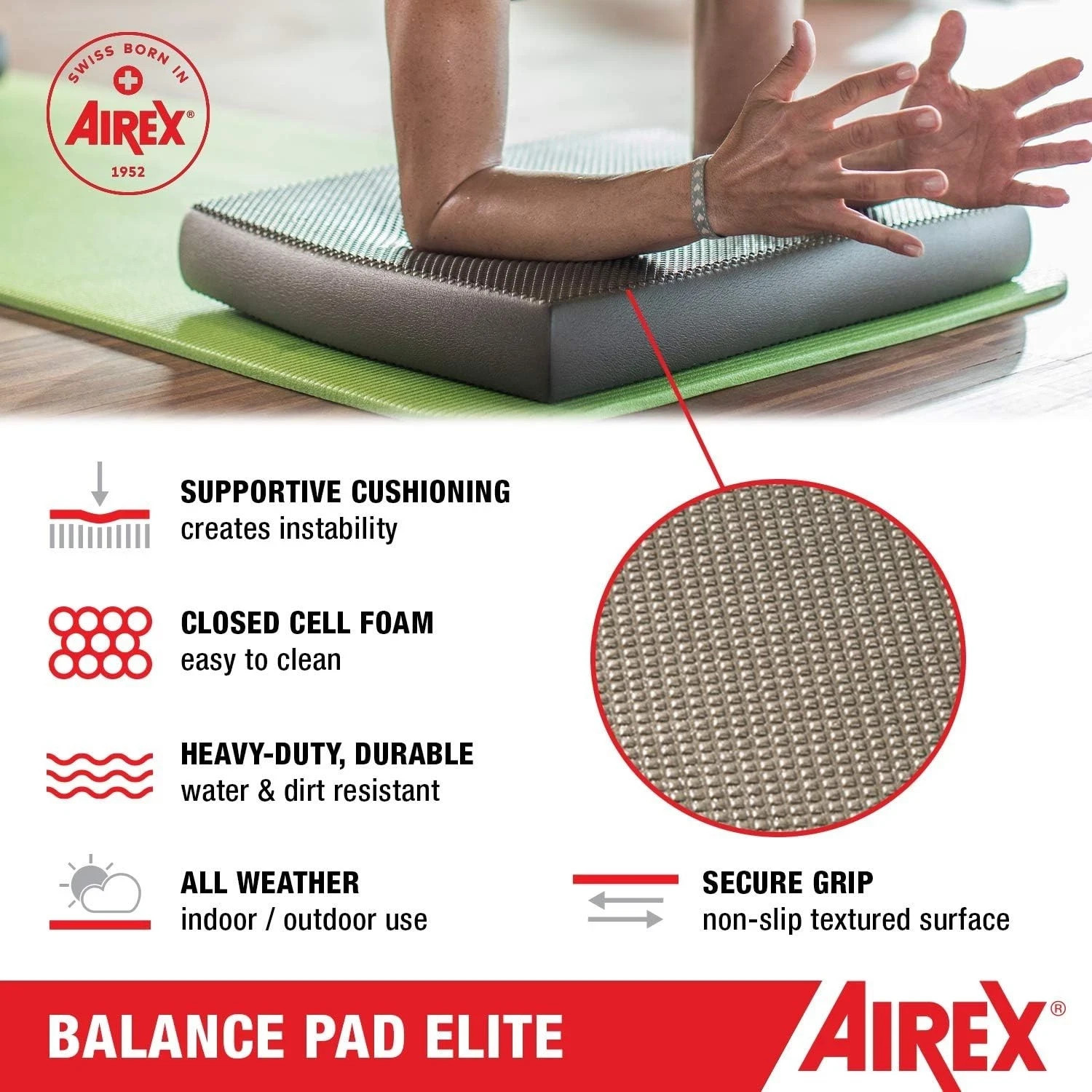 Blue Foam Exercise Balance Pad Yoga Pilates Kneeling Stability Cushion