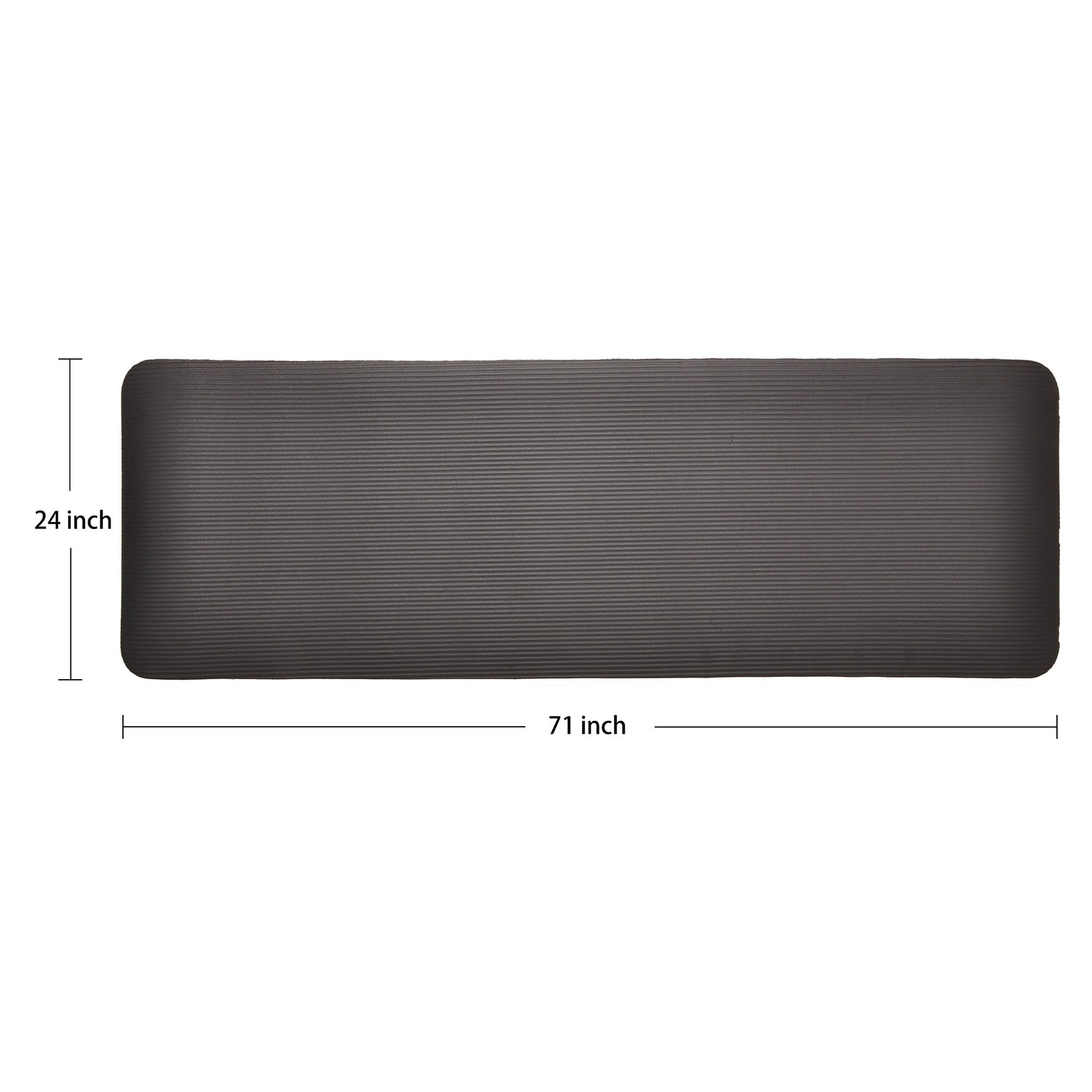Signature Fitness 1&Prime; Extra Thick Exercise Fitness Yoga Mat w/ Carry Strap, Black