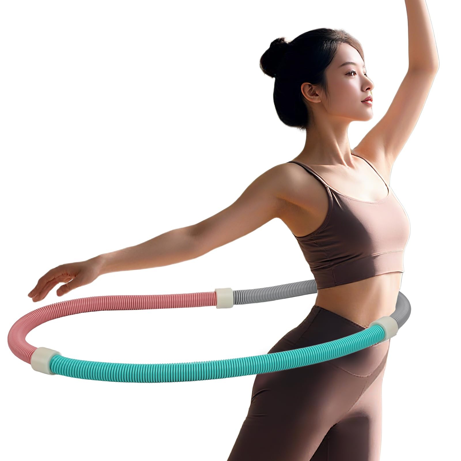 Abdominal Workout Hoop,Designed with Waist Spring,Plus Size Quiet Weighted Fi…