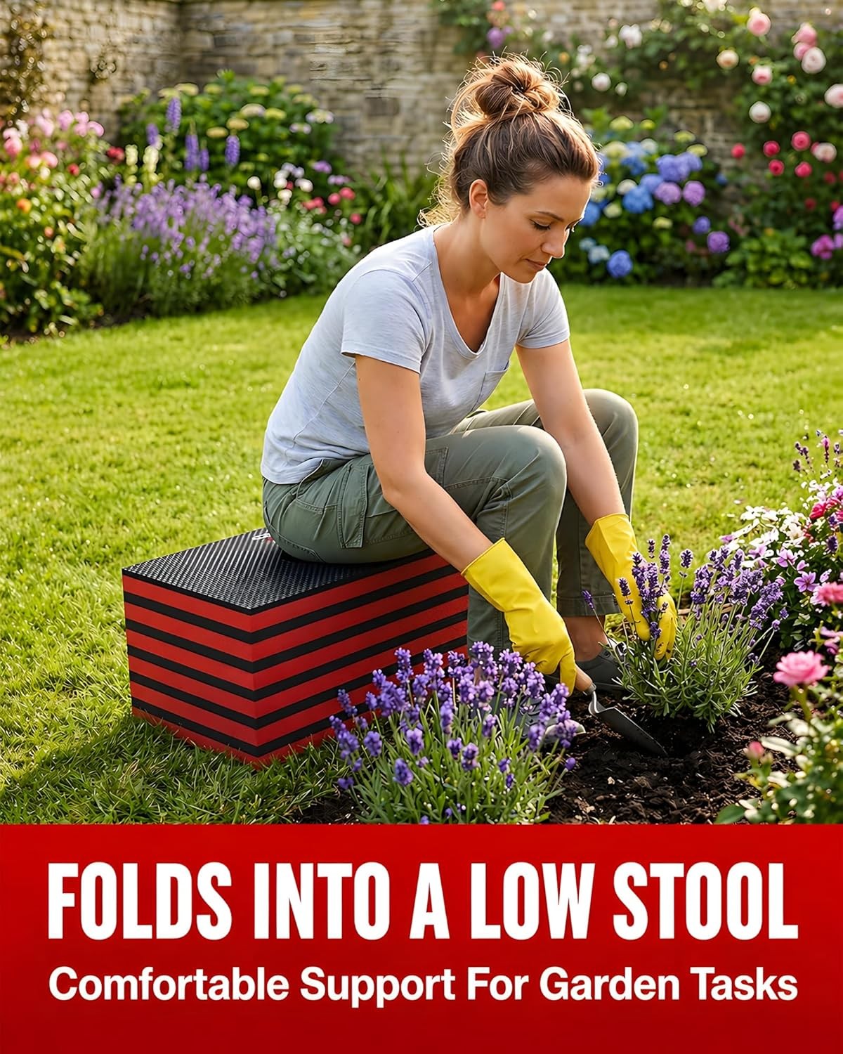 Foldable EVA Utility Mat with Handle, Heavy Duty Mechanic Mat for Kneeling,