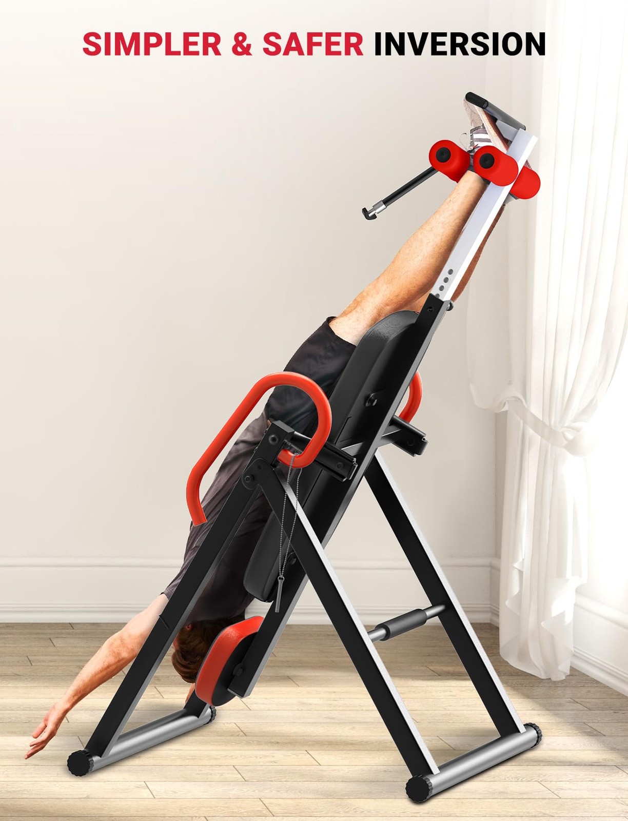 YOLEO Gravity Heavy Duty Inversion Table with Headrest & Adjustable Protectiv…