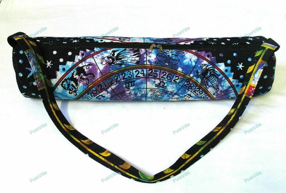 Indian Embroidered Bag Mandala Design Yoga Mat Carrier Bag With Shoulder