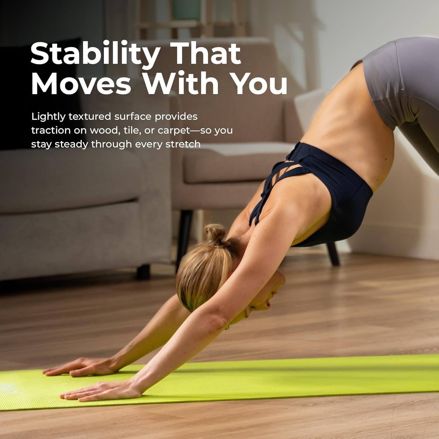 Versatile Yoga Mat with Textured Surface – Portable and Durable for All Floors