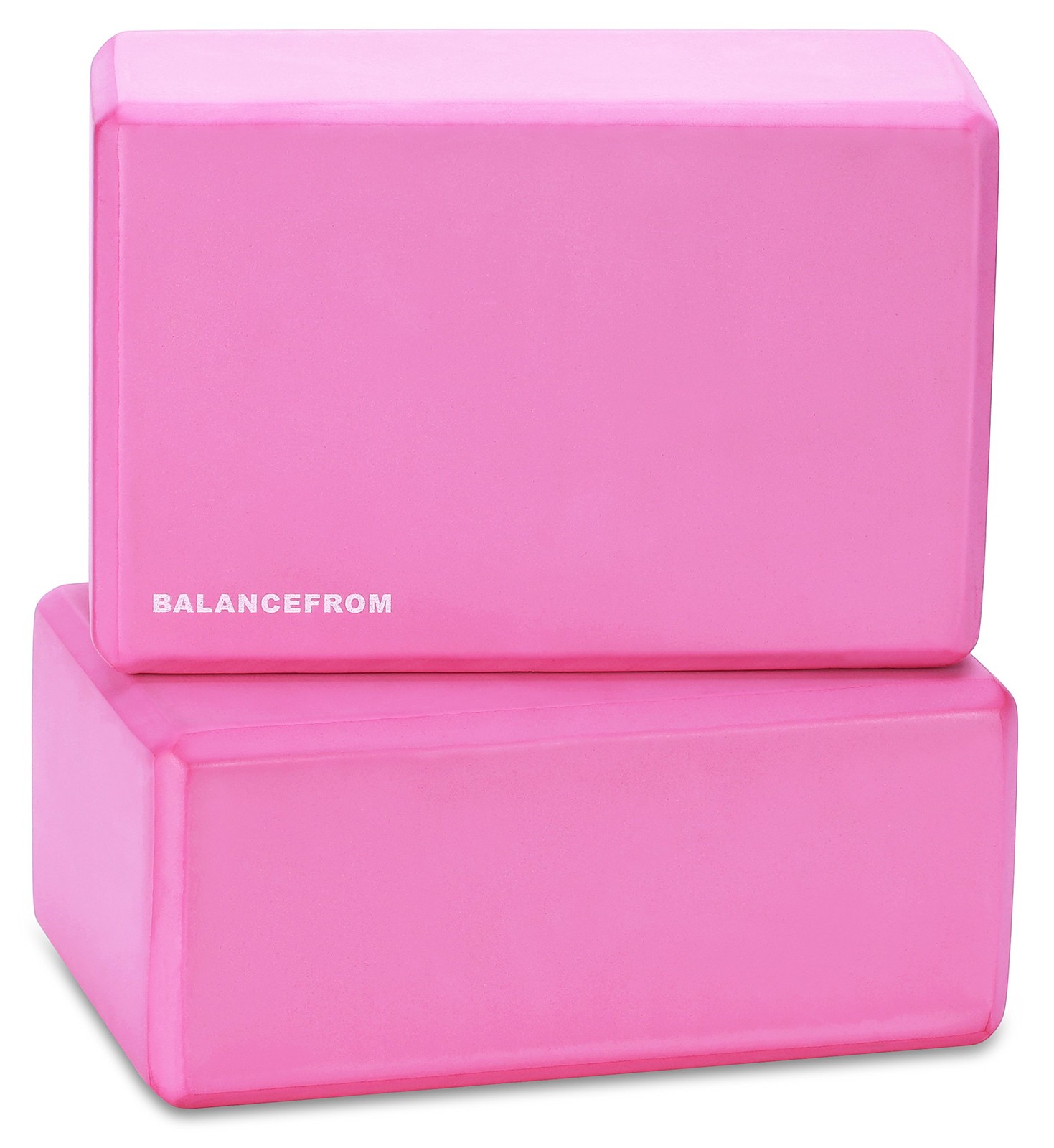Set of 2 High Density Yoga Blocks, 9&Prime;x6&Prime;x4&Prime; Each, Pair (Pink)