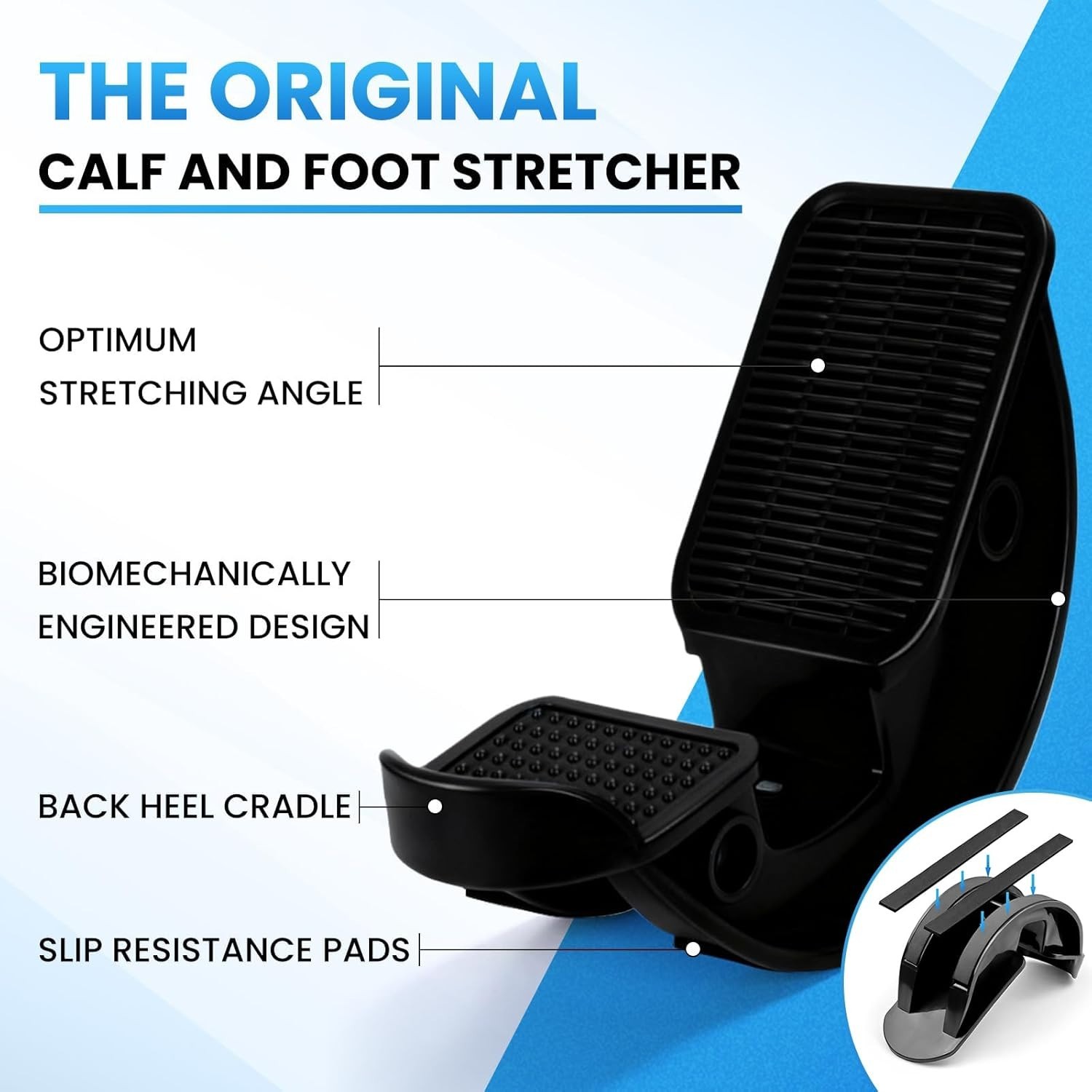 Calf Stretcher and Foot Rocker for Plantar Fasciitis Leg Stretching Strap Tra…
