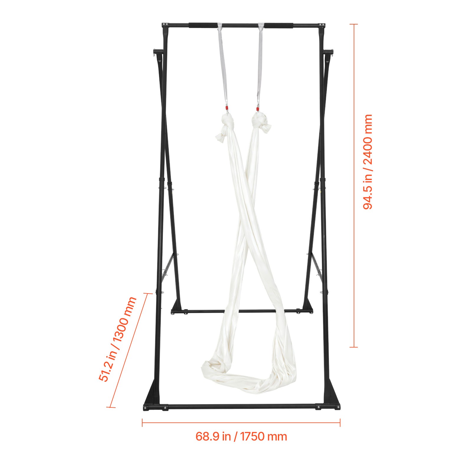 Uimoso Yoga Stand Frame 440 lbs Capacity with 6.6-Yard Aerial Hammock