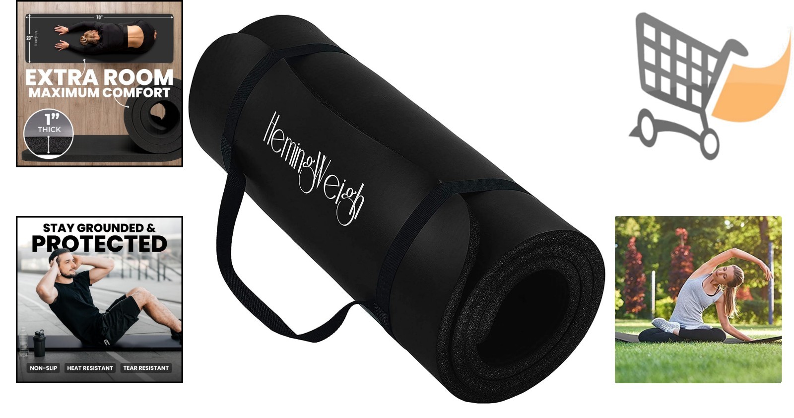 Extra Thick Non Slip Yoga Mat 70x23in High-Density Foam Exercise Mat for Home