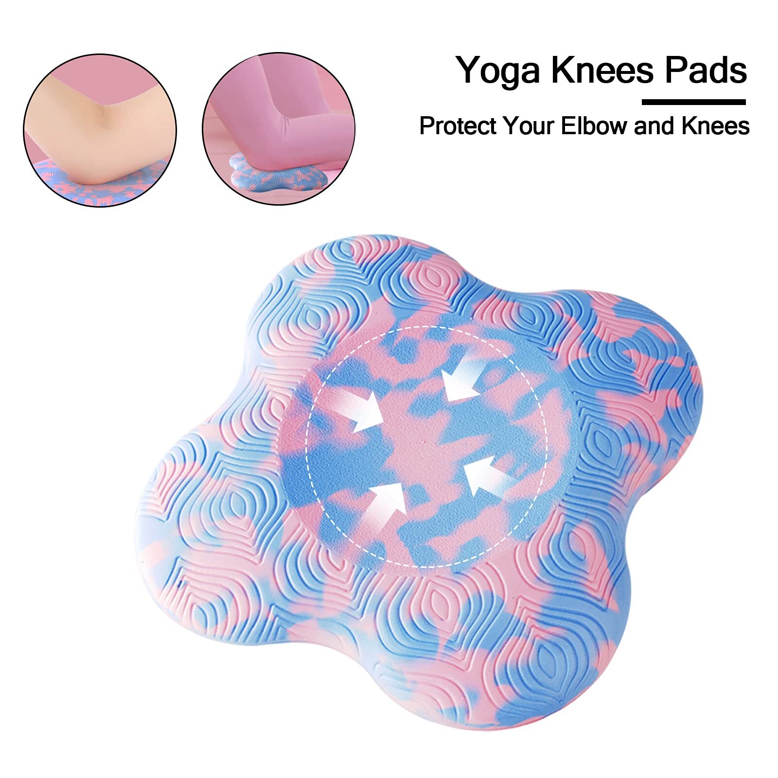 Yoga Knee Pads 2 PCS Anti Slip Foam Protecting Knees Elbows Wrist Men Women