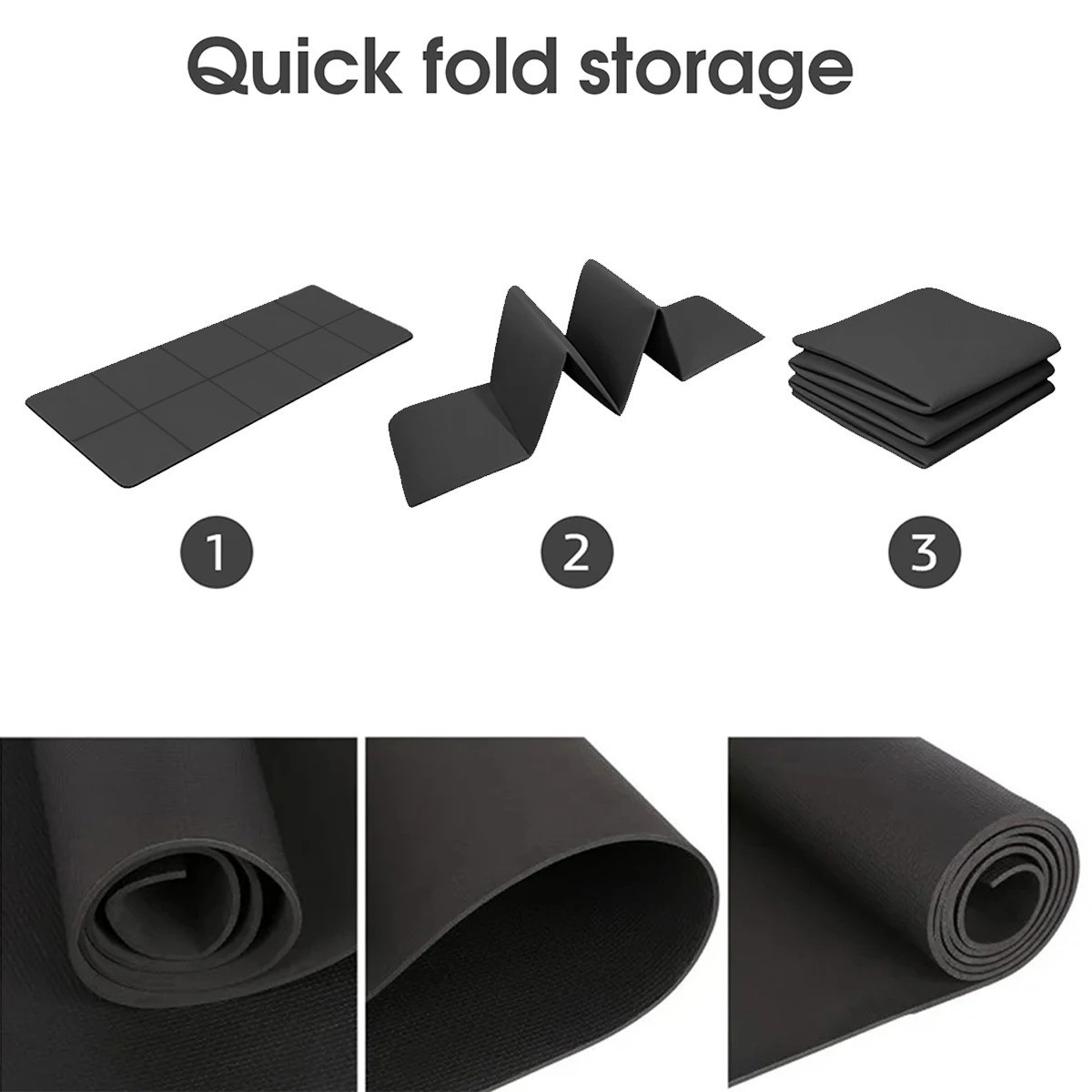 Fitness Yoga Mat 4mm EVA Foam Non-Slip Exercise Pilates Gymnastics Mat