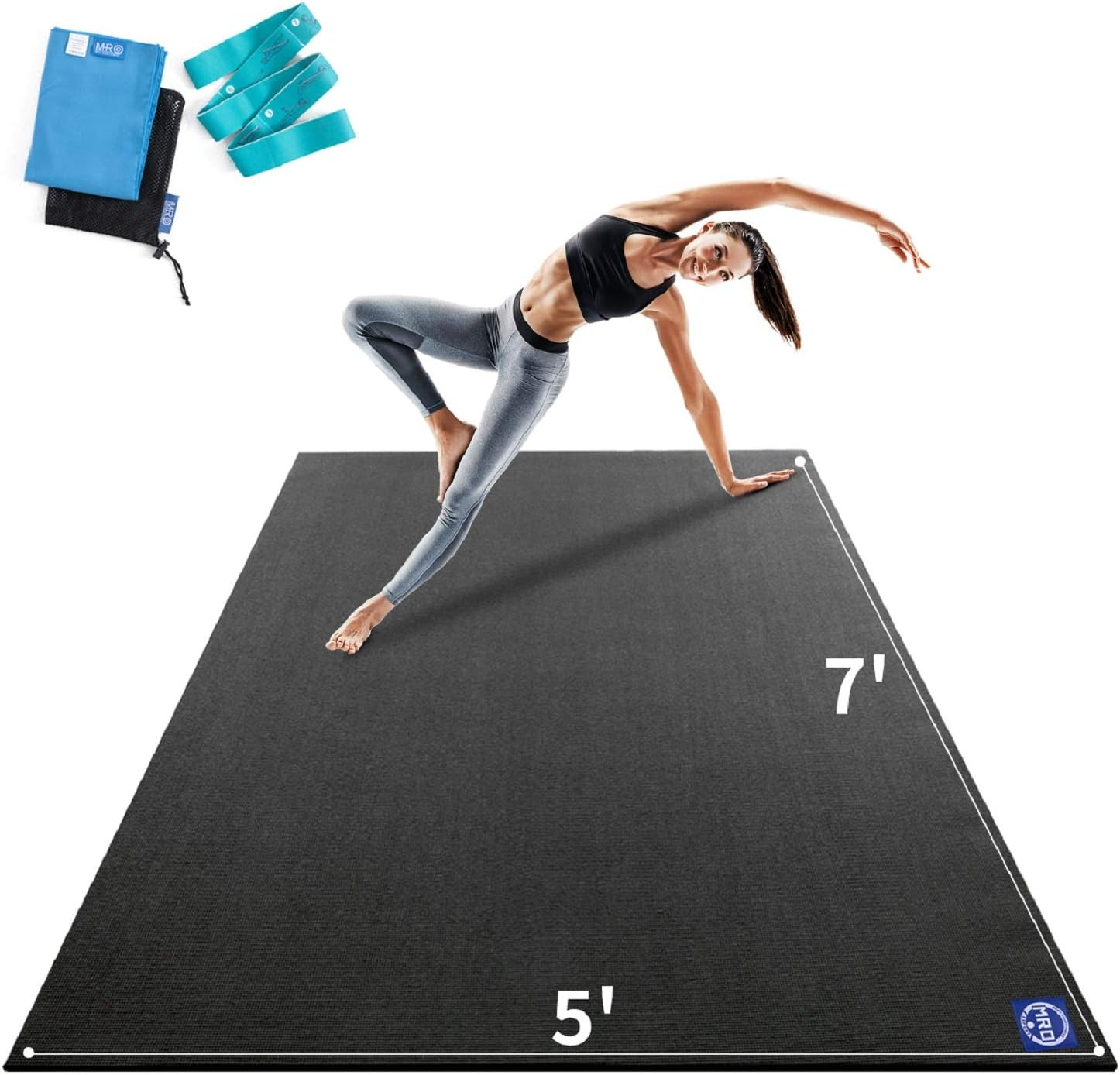 Extra Large Yoga Mat, 12&rsquo;X6&rsquo;/9&rsquo;X6&rsquo;/7&rsquo;X5&rsquo;/6&rsquo;X4&prime; (9MM) Extra Wide and Thick Exerci