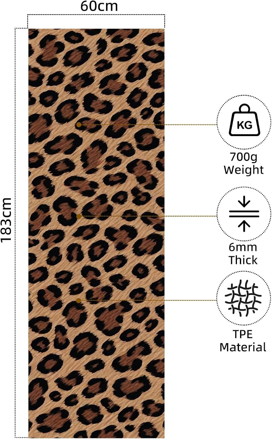 Extra Thick Yoga Mat 6Mm，Pilates Mat Thick – Non-Slip Exercise Mat for HIIT, Pil