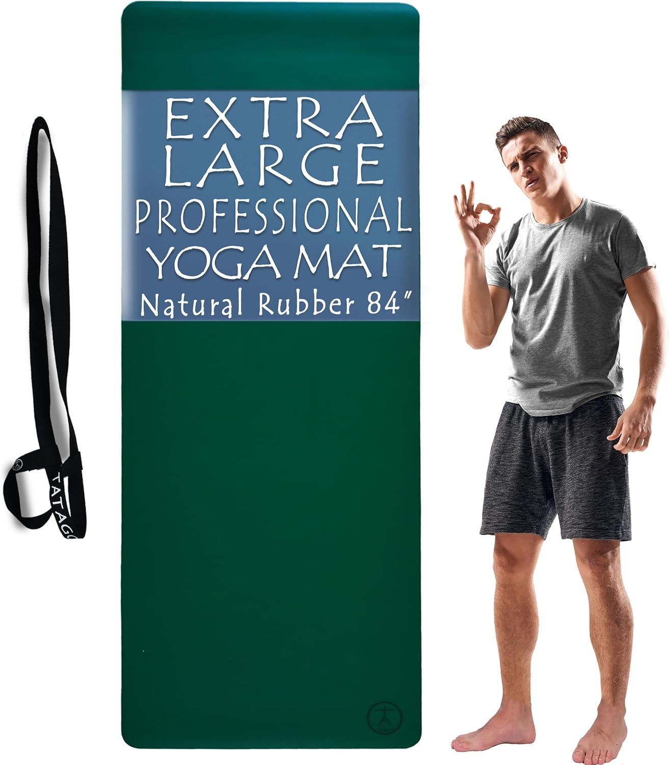 Hot Yoga Mat Non Slip-Professional Grade Natural Rubber Yoga Mat, Pliates Mat, S