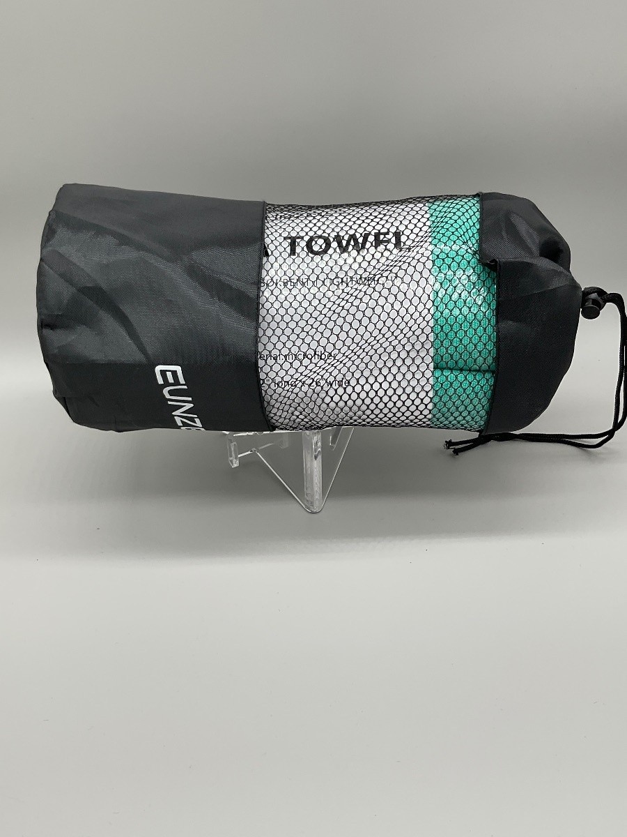 EUNZEL Hot Yoga Towel Microfiber Non Slip Absorbent Teal Green New