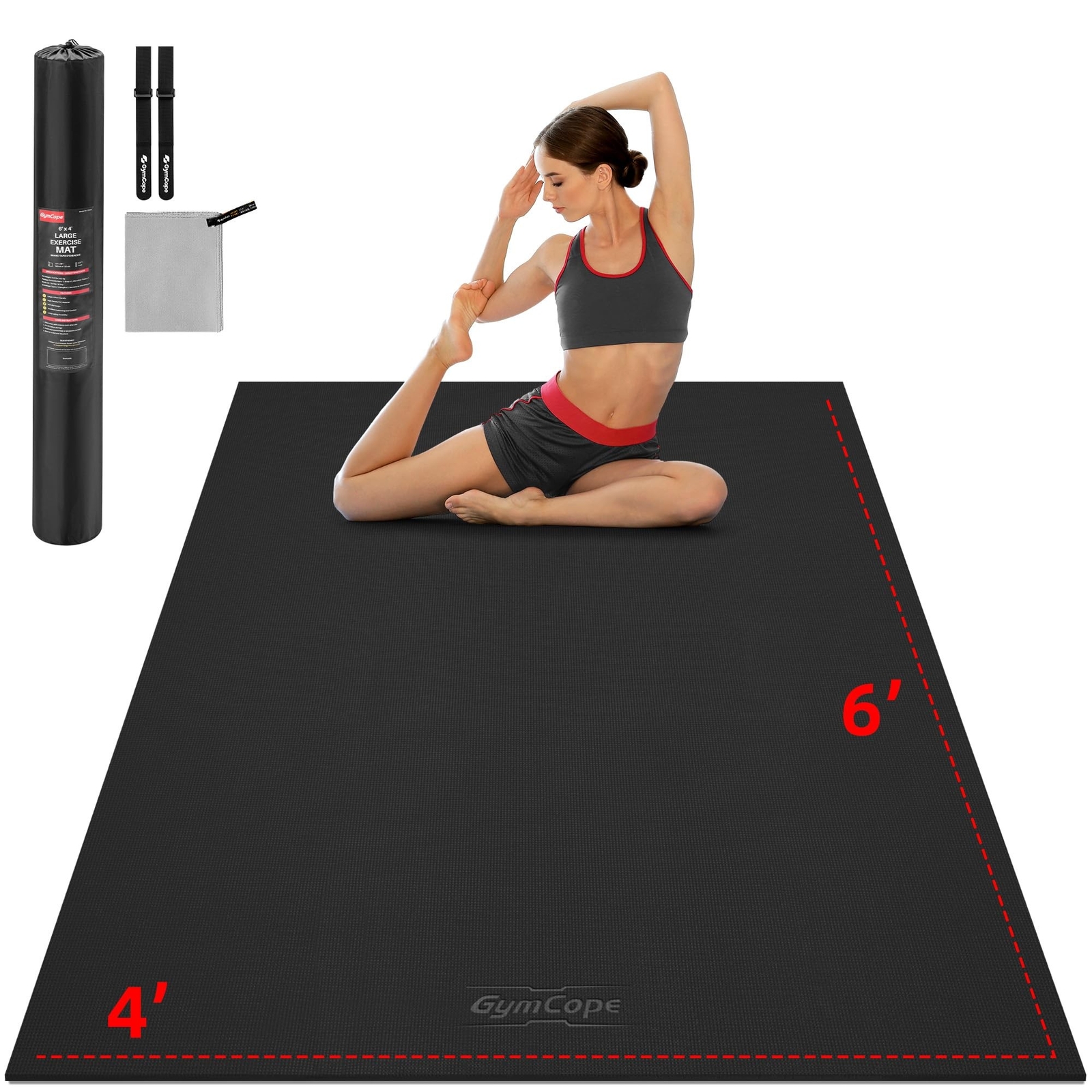 Extra Large Yoga Mat, 10&rsquo;x6&rsquo;/9&rsquo;x6&rsquo;/8&rsquo;x6&rsquo;/7&rsquo;x5&rsquo;/6&rsquo;x4&prime; (8MM/10MM) Wide Workout …