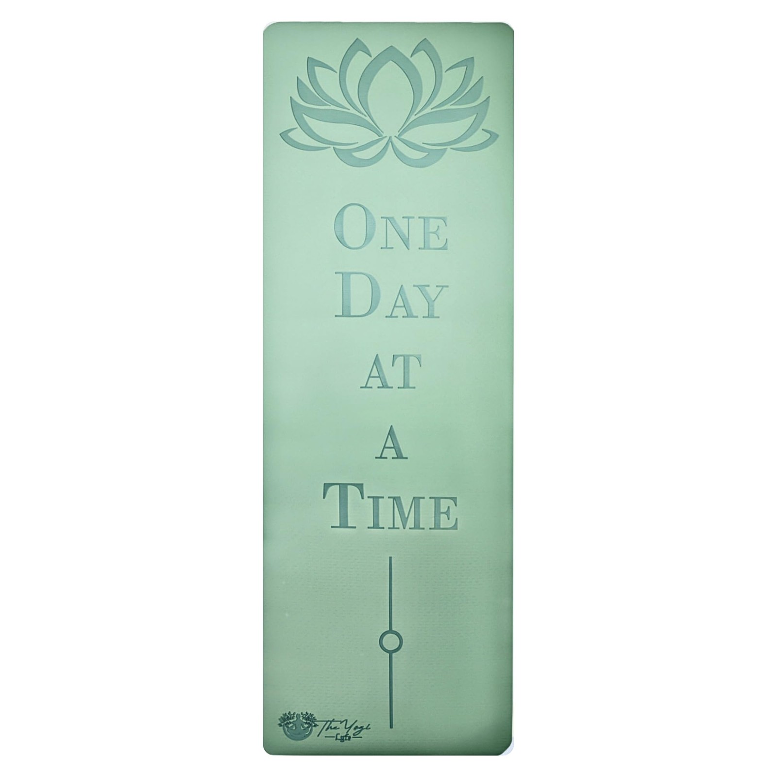Recovery Lyfe Yoga Mat – “One Day at a Time” Engraving, Non-Slip Eco TPE, Sag…