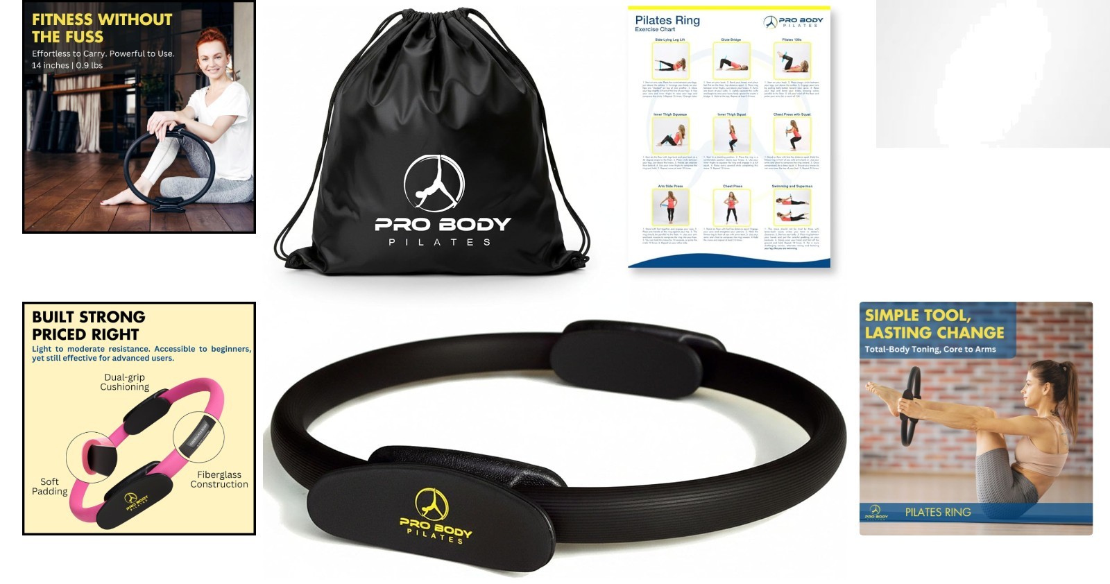 14-Inch Pilates Ring for Toning Core, Arms & Inner Thighs – Portable & Durable