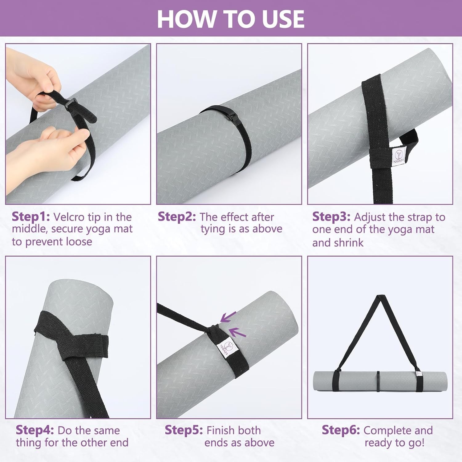 Adjustable Yoga Mat Sling with 2-in-1 Functionality for All Levels