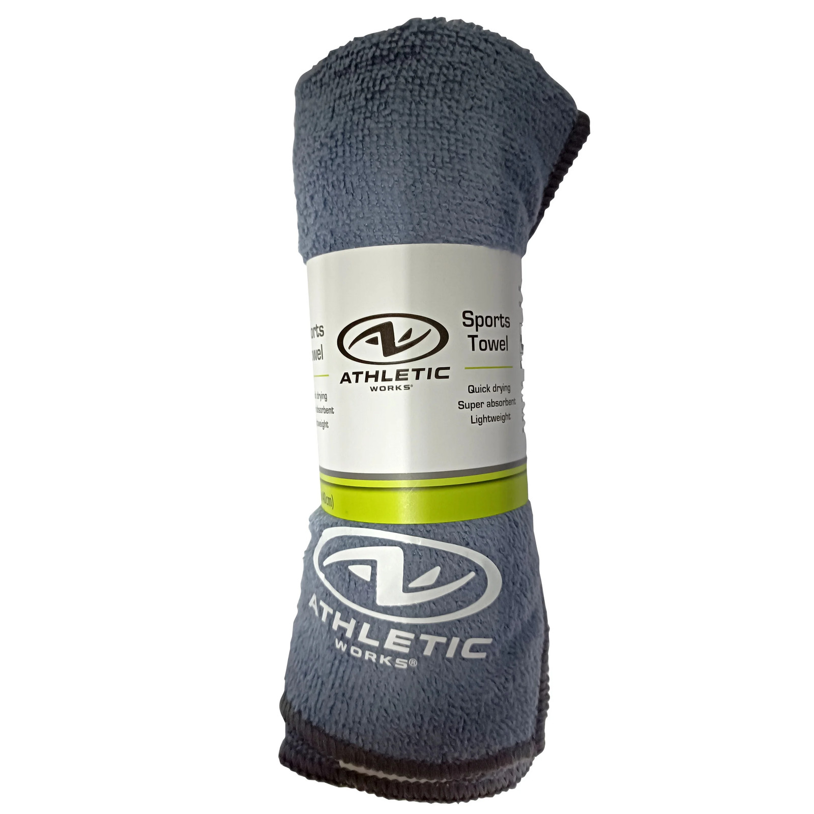 Athletic Works Yoga Soft Microfiber Towel, Charcoal Gray, Size 31.5&Prime; x 16&Prime;