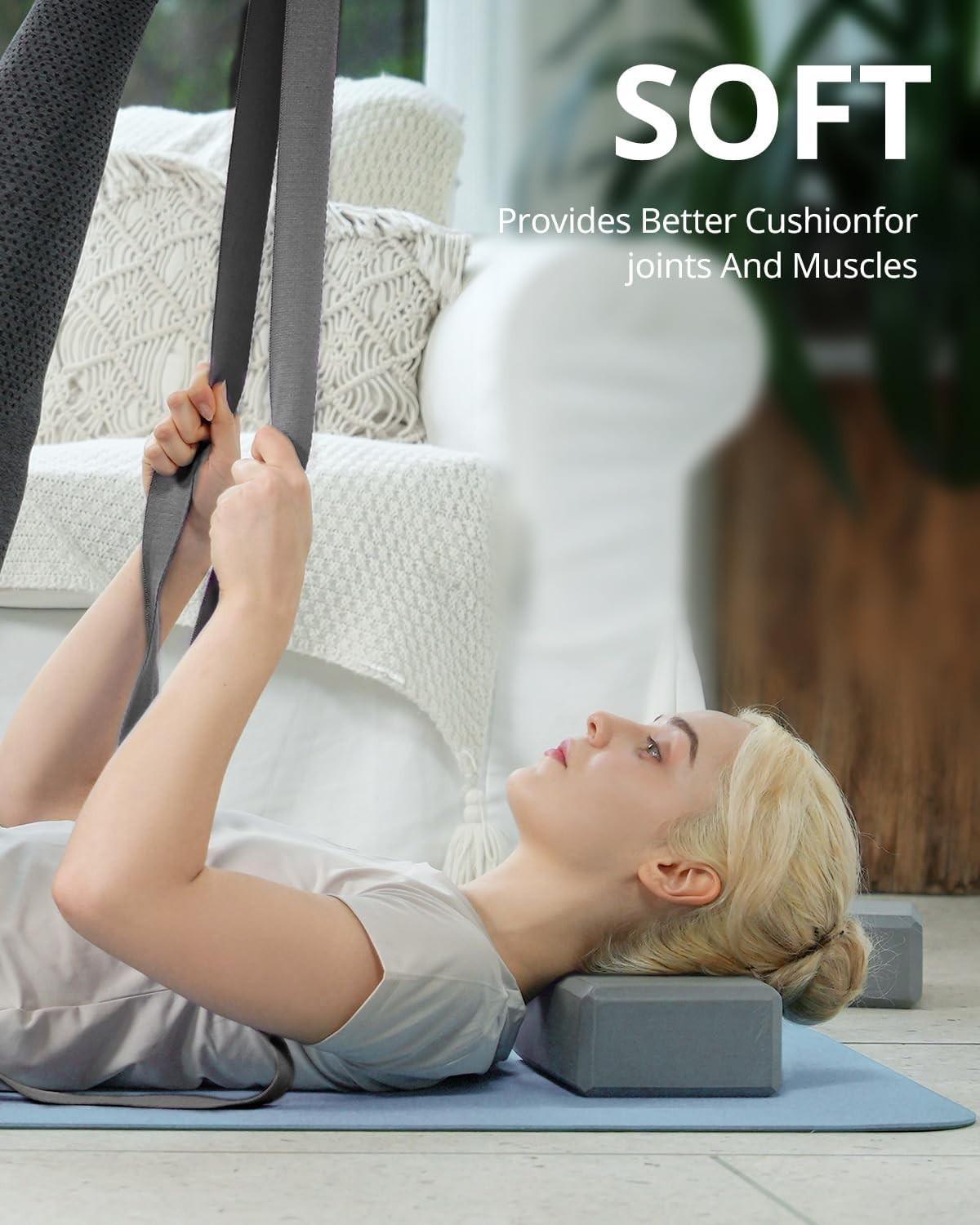 Soft Non-Slip Yoga Blocks 2 Pack