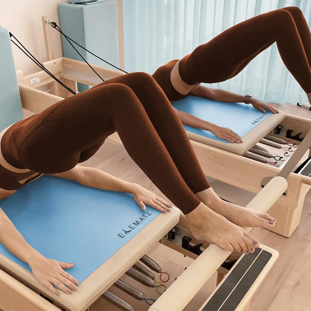 Premium Pilates Reformer Mat – Washable Suede & Rubber, Non-Slip Cover