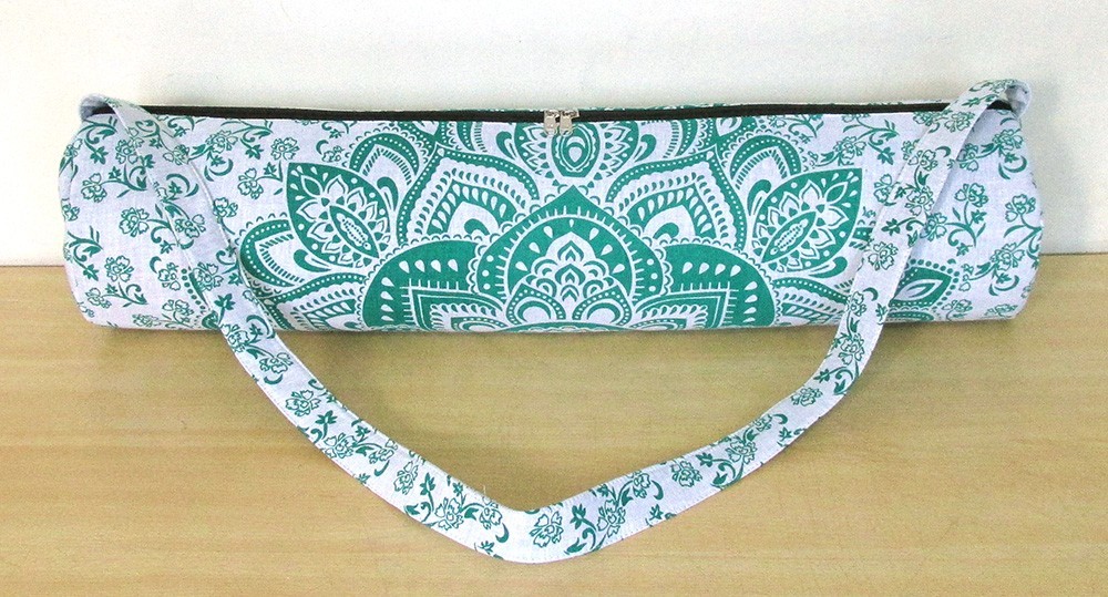 Indian Multi Ombre Yoga Mat Carrier Bag Mandala Large Shoulder Strap
