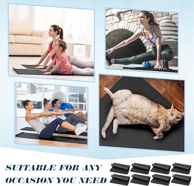 Non-Slip, Waterproof EVA Material Multipurpose Fitness Yoga Mats 10 Pack LEIFIDE