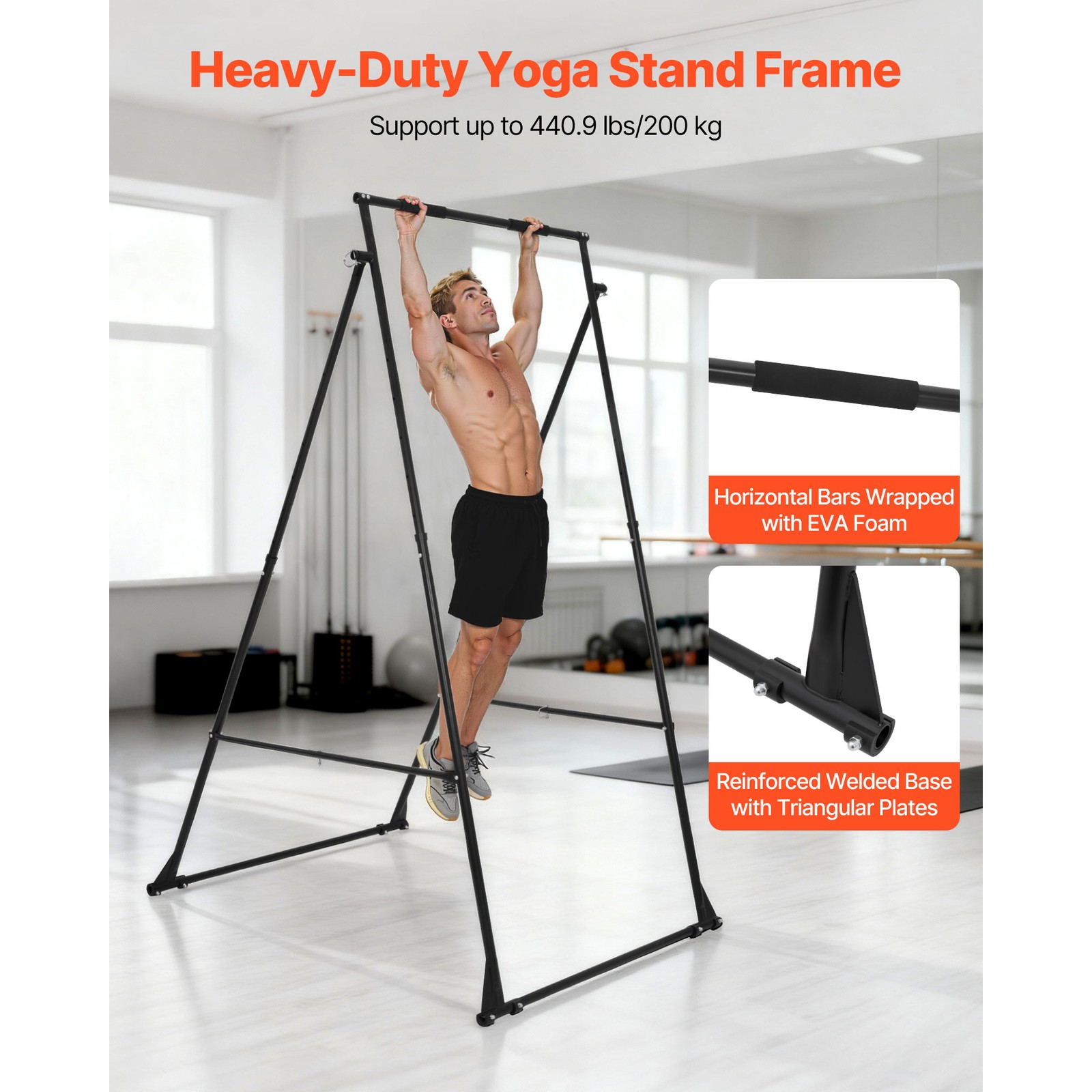 Uimoso Yoga Stand Frame 440.9lbs Capacity Swing Support with Triangular Design