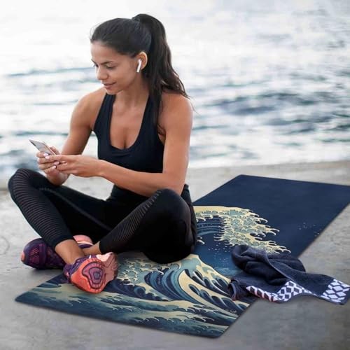 Skull Yoga Mat for Women Men 71&Prime; x 26&Prime; Non Slip Exercise & Fitness Mat 1mm A02