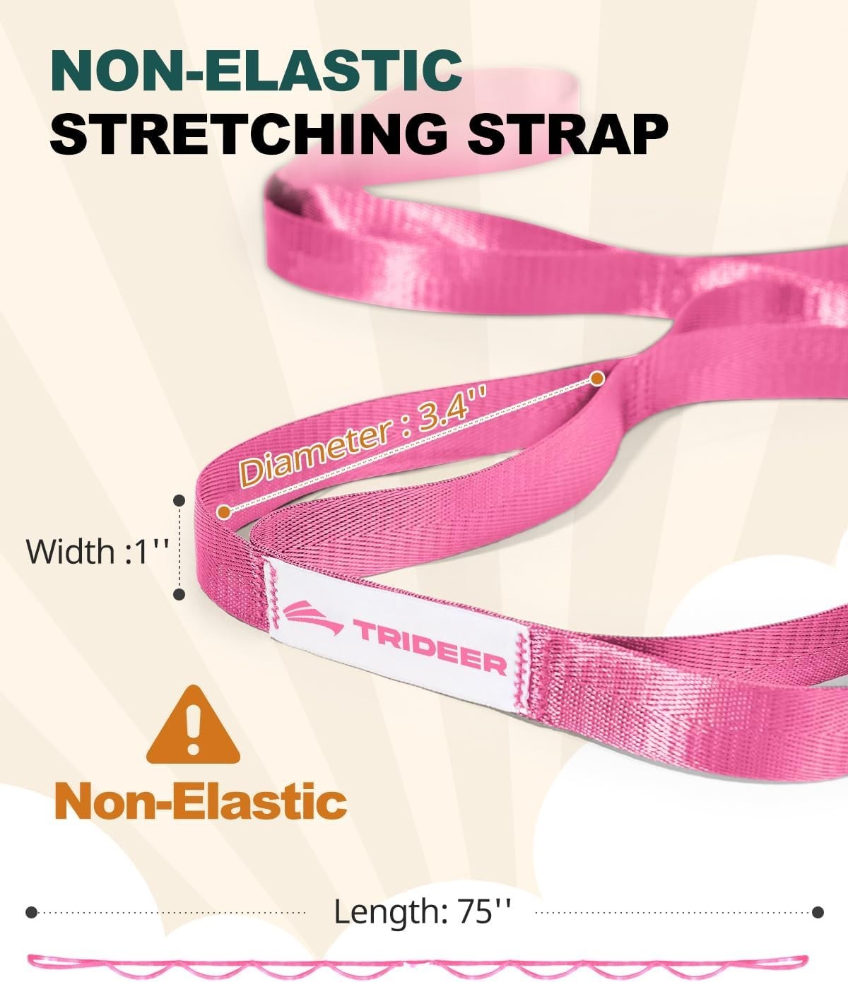 10-Loop Yoga & Stretching Strap for Flexibility & Therapy