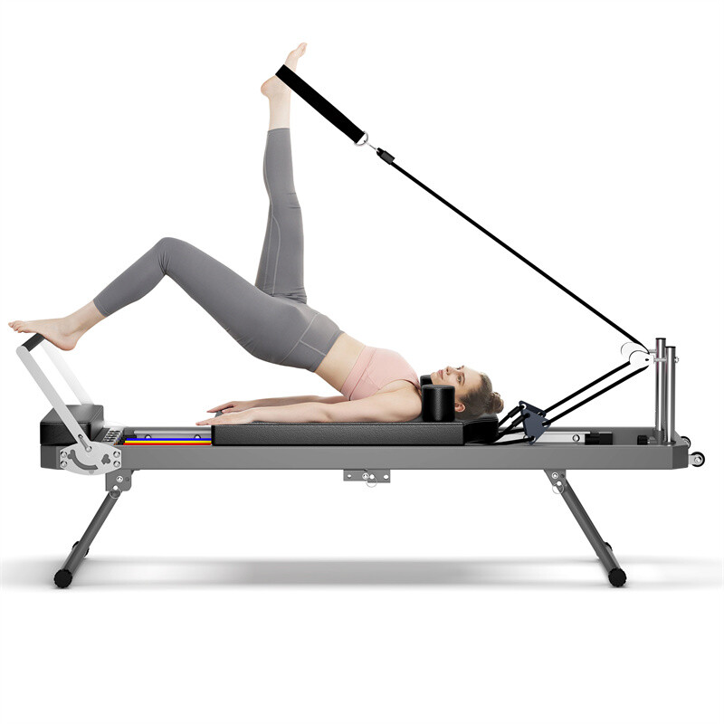 Pilates Reformer Machine Portable Foldable Pilate Machine Bed Exercise Strength
