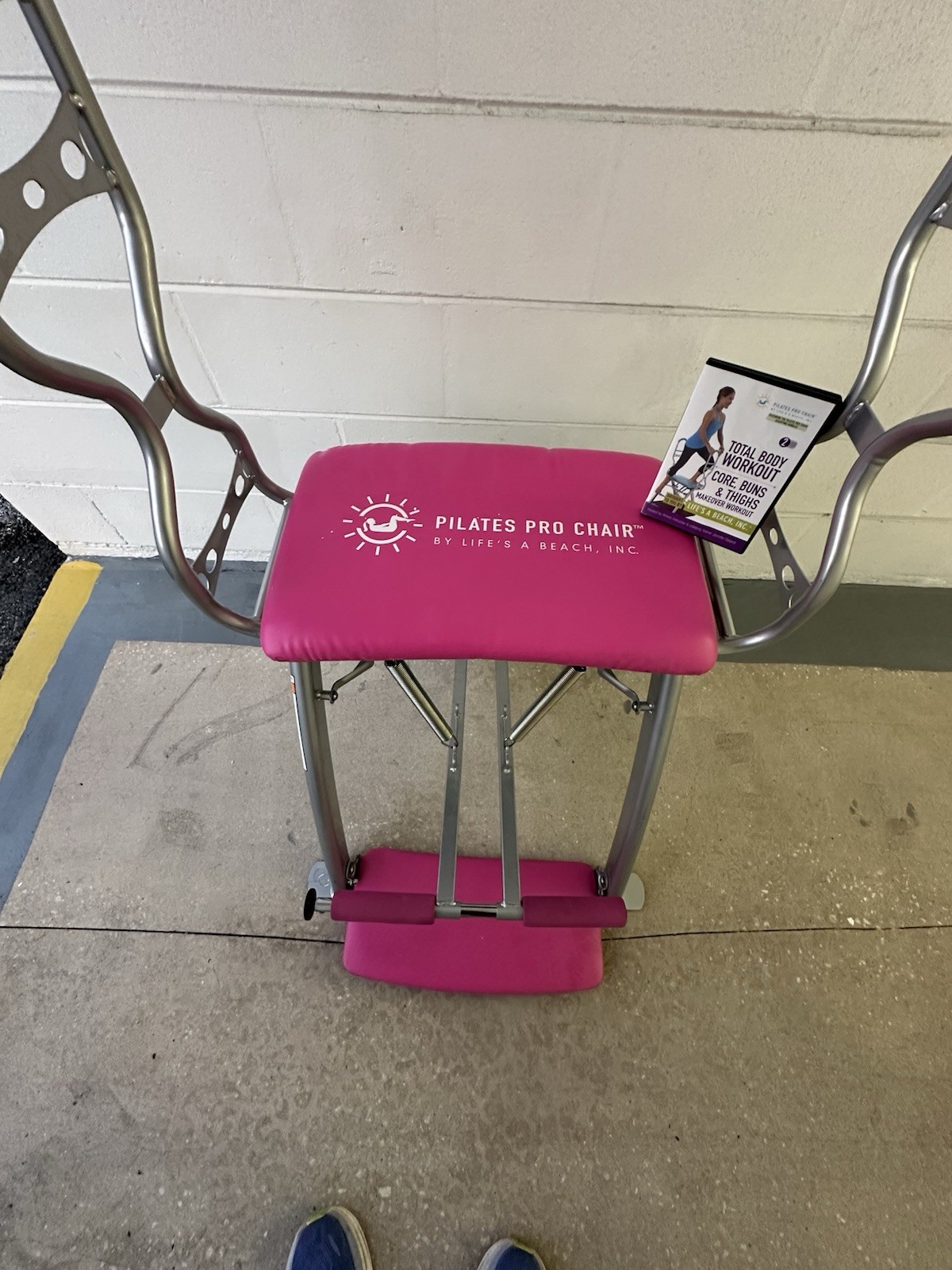 Pilates Pro Chair Pink Life&rsquo;s a Beach Inc Includes Side Sculpting Handles DVDs