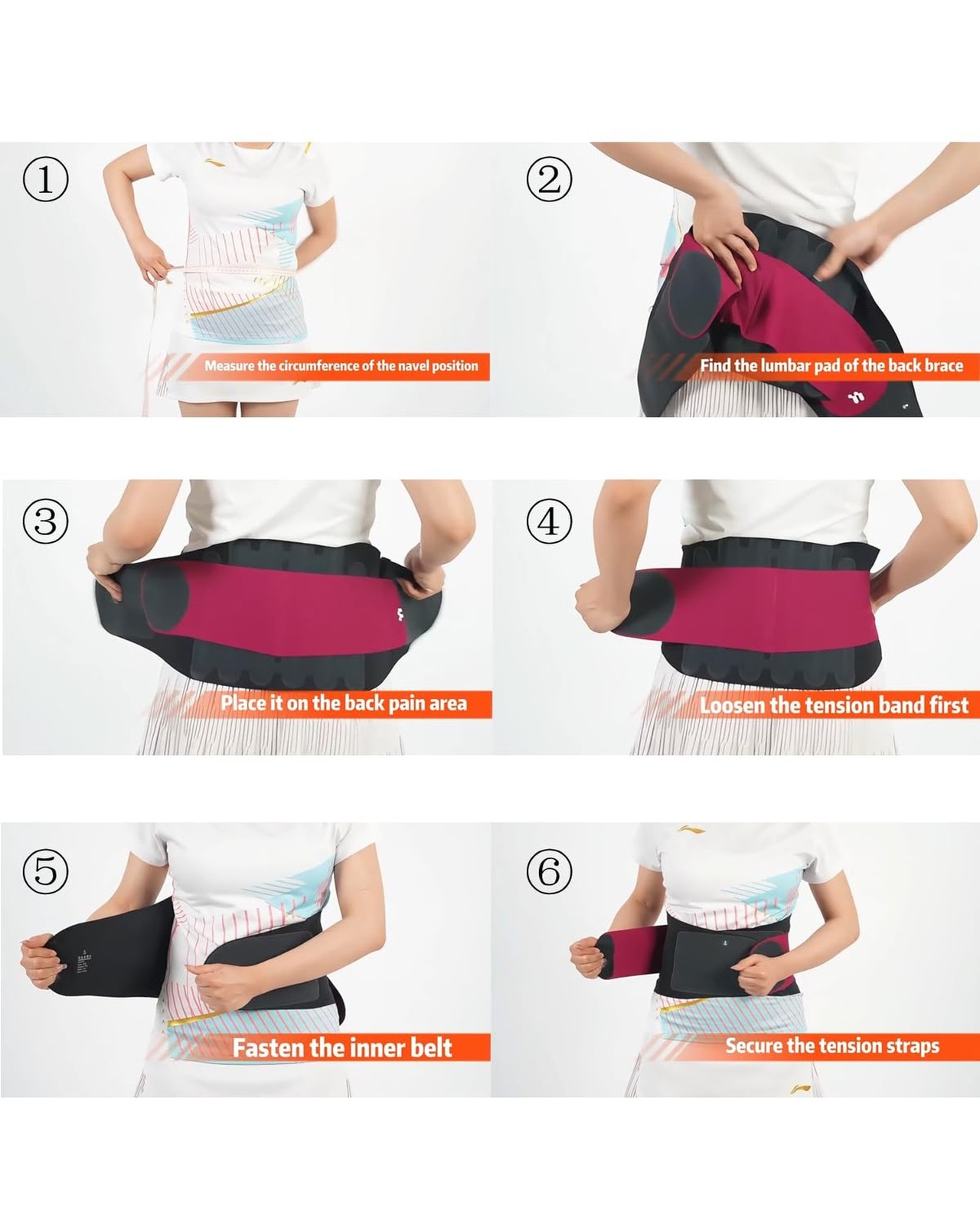 0.5mm Ultra Thin Back Brace with 3D Lumbar Pad, Seamless Yoga Fabric, Lightwe…