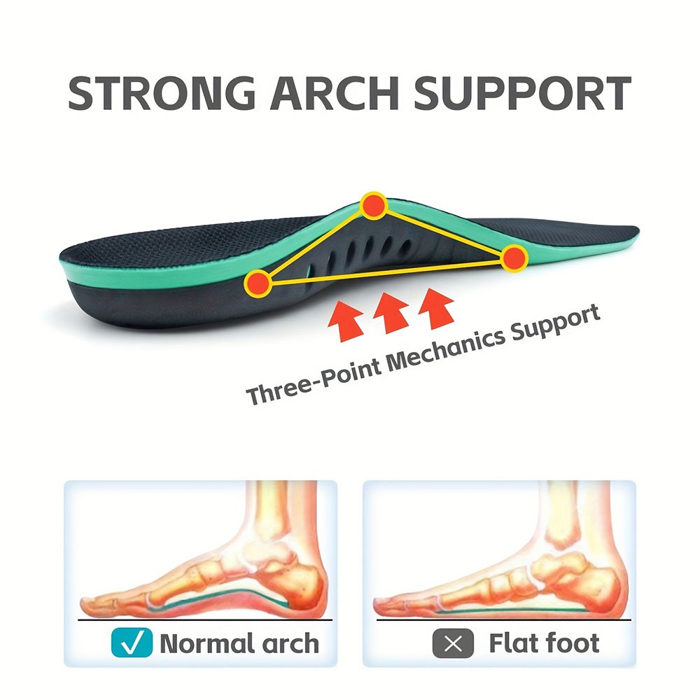 Shock-Absorbent Stable Insoles with Arch Support Designed for Both Men And Women
