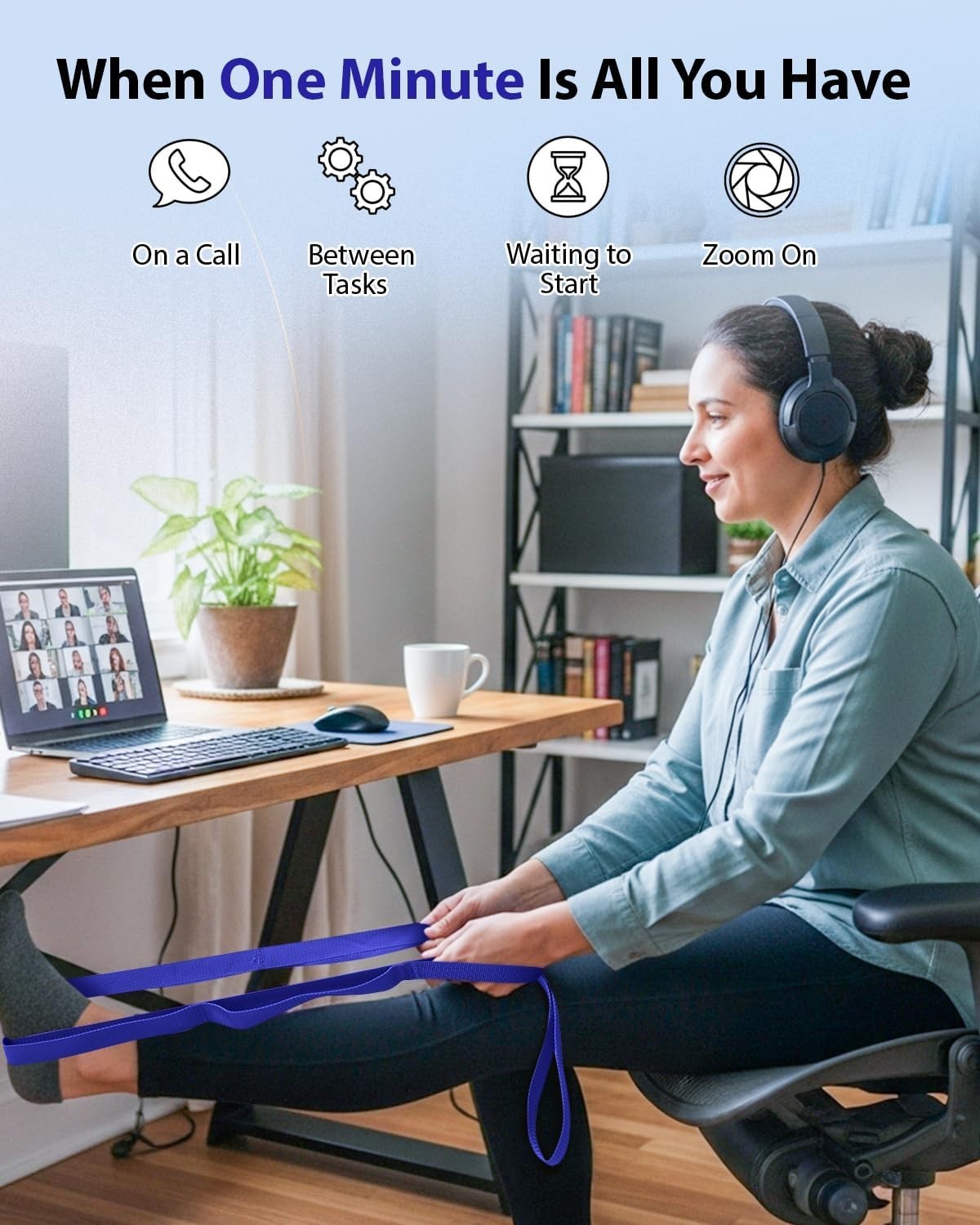 Durable Multi-Loop Stretching Strap for Safe Mobility & Flexibility Training