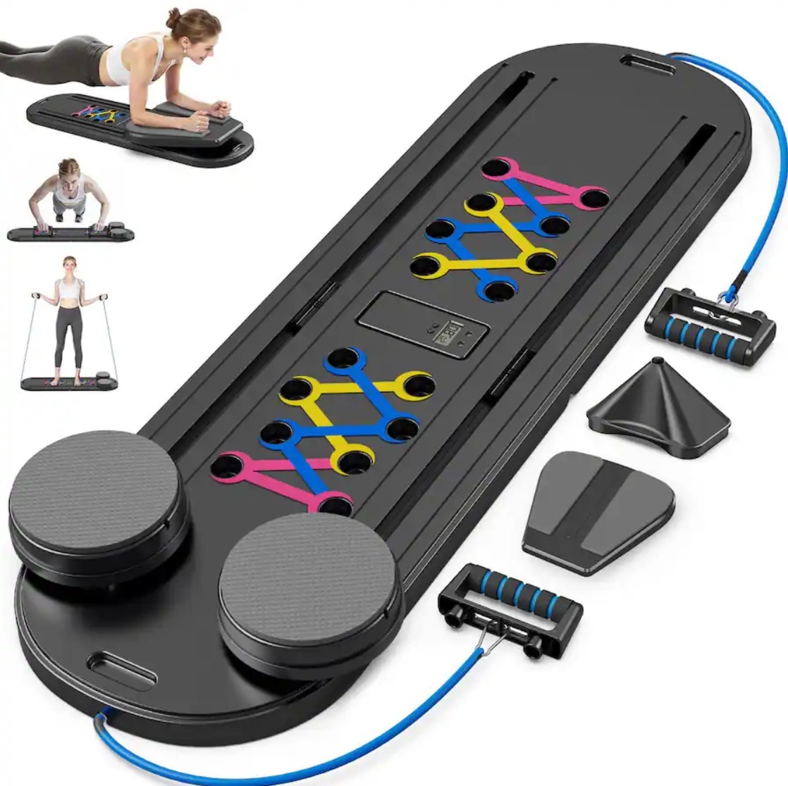 FED FITNESS PILATES BOARD PORTABLE PILATES REFORMER MACHINE – BLACK