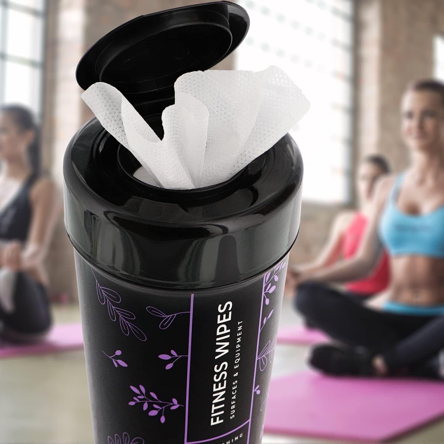 Wipex Yoga Mat Cleaner & Fitness Wipes – Natural Lavender & Vinegar Gym Equipmen