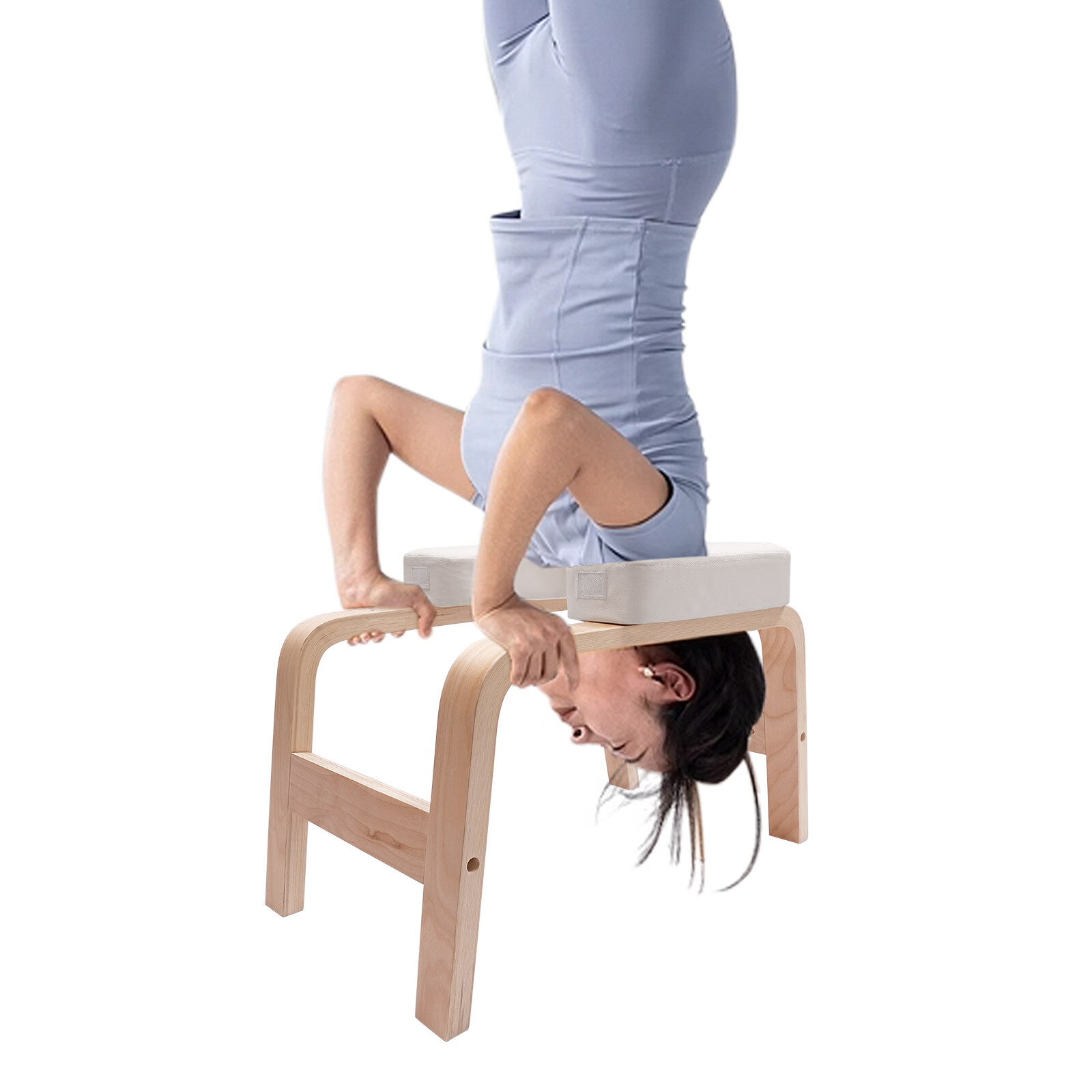 Yoga Headstand Bench Exercise Inversion Stool Workbench Upside Down Chair