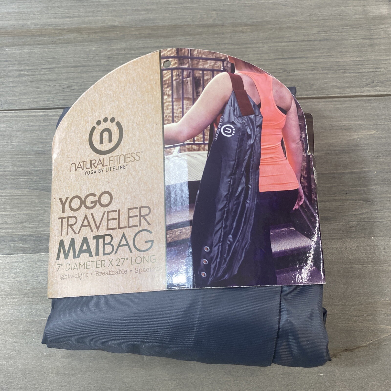 Natural Fitness Yoga By Lifeline Bag Gym Tote Sport Gray Red Brand New 7&Prime;x27&Prime;