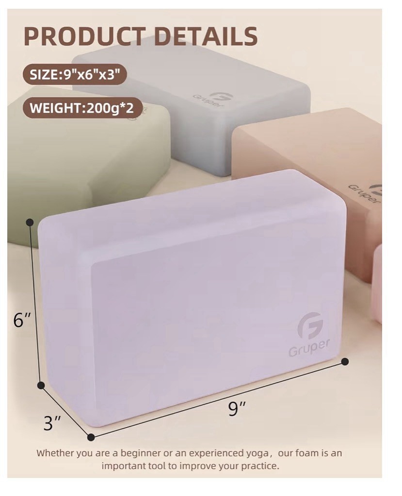 yoga blocks 2 pack