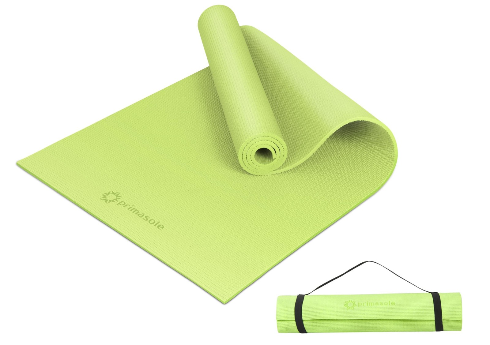 PrimasoleLight Green‌ Non Toxic Yoga Mat with Poses – 68&Prime;Lx24&Prime;Wx1/4 Inch Non-…