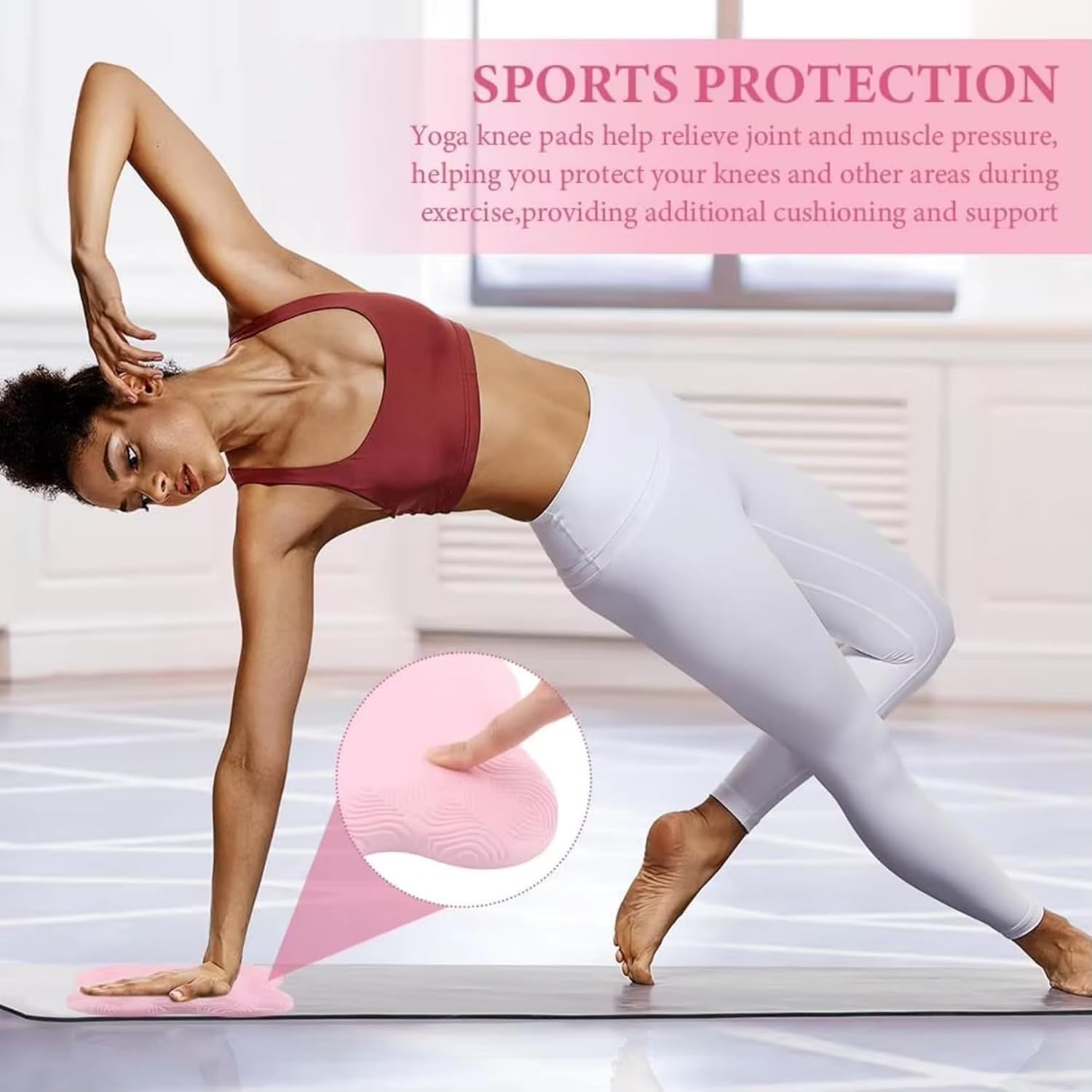 Yoga Knee Guards (Set of 2) – Male and Female Yoga Props and Accessories for Fit