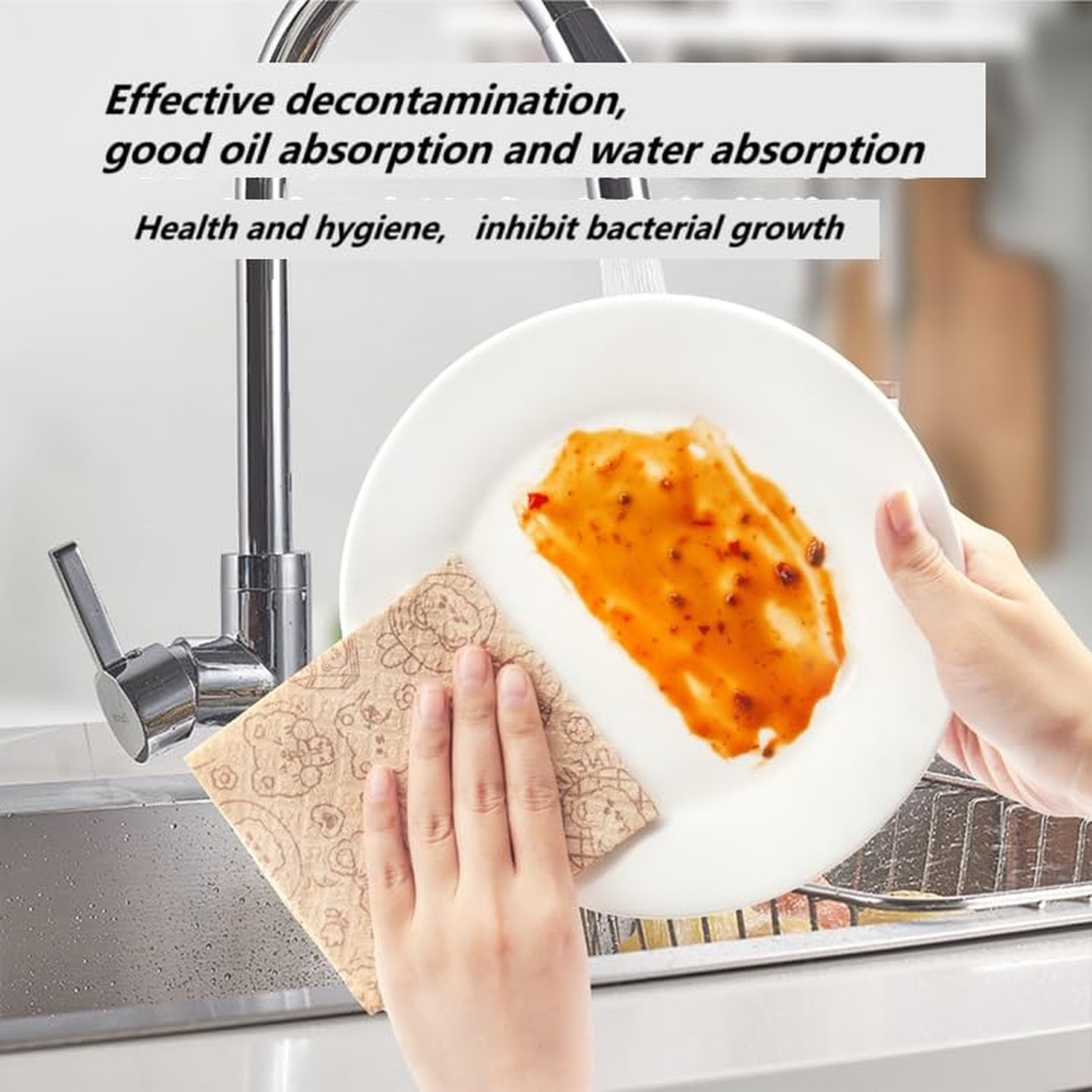 Durable Bamboo Kitchen Paper Towels,Unbleached Bamboo Fiber with Rayon,Dry an…