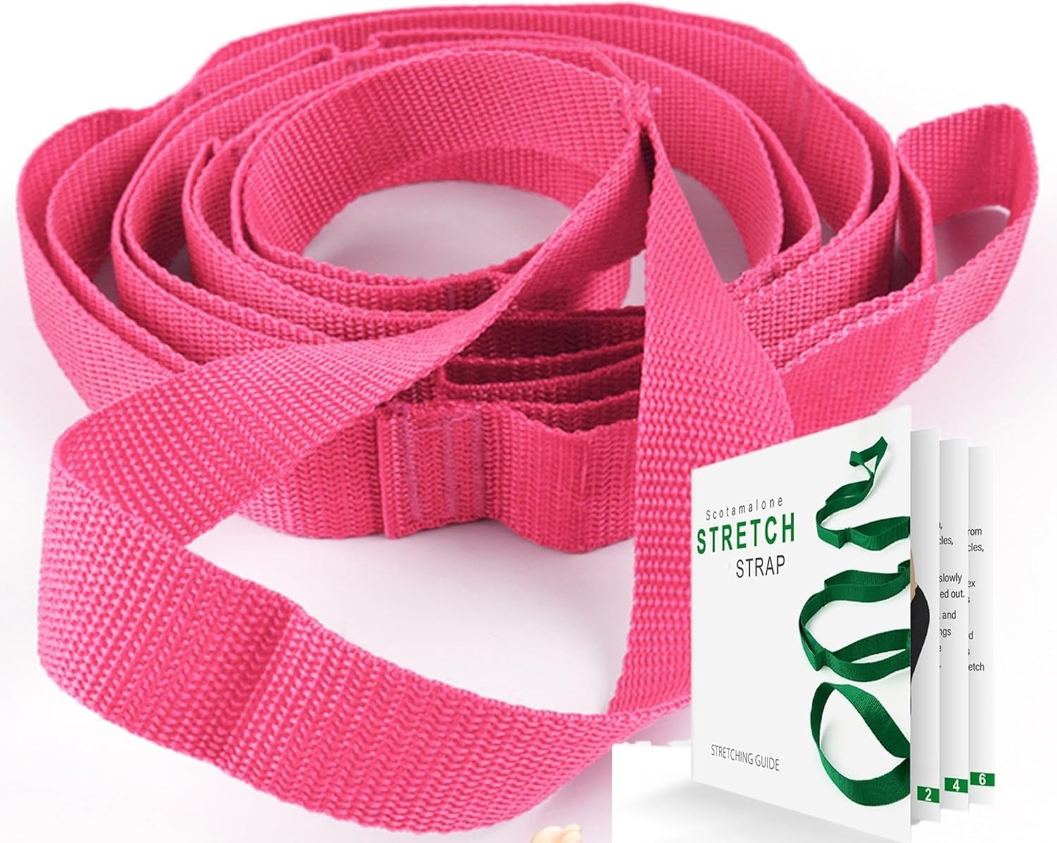 Yoga Stretch Strap with Aesthetic Packaging – Ideal for Home Workouts & Therapy