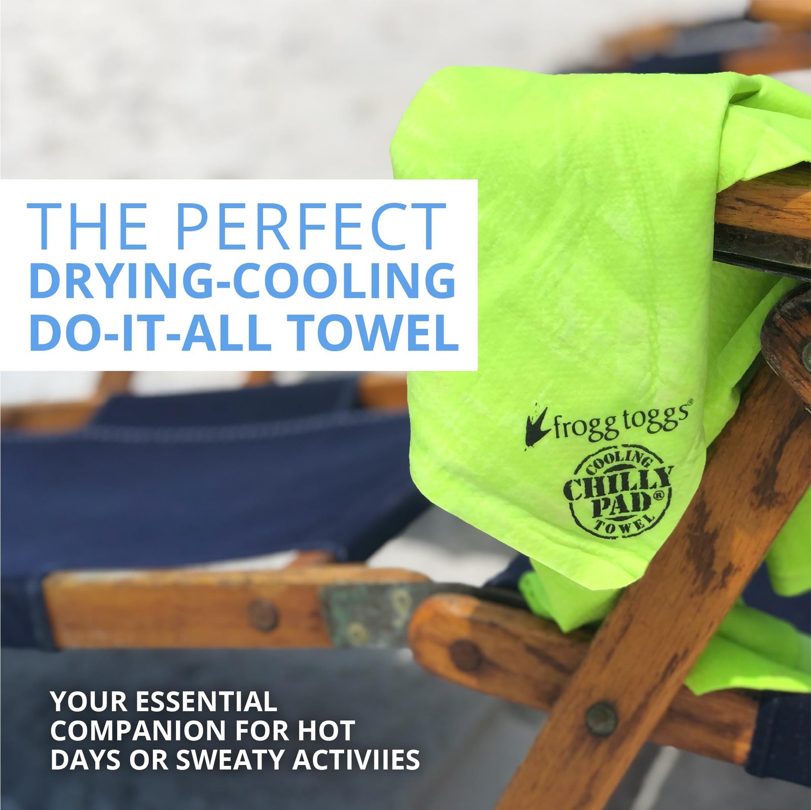Frogg Toggs Chilly Pad Instant Cooling Towel Long Lasting Reusable Sports And