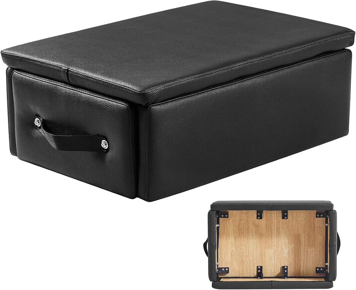 Pilates Reformer Foldable Box for Reformer 25x17x9 inch Black 350 lbs